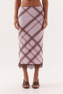 SOVERE ASHTI SLIP SKIRT - PLAID