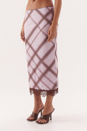 SOVERE ASHTI SLIP SKIRT - PLAID