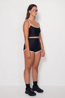 SALT GYPSY TANKINI SURF TOP - BLACK W WHITE