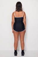 SALT GYPSY TANKINI SURF TOP - BLACK W WHITE