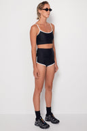 SALT GYPSY TANKINI SURF TOP - BLACK W WHITE