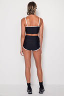 SALT GYPSY TANKINI SURF TOP - BLACK W WHITE