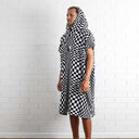 T&C TWISTED LIMITS HOODED TOWEL - CHECK