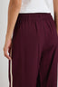 STORIES BE TOLD TOWNIE STRIPE SIDE TAPE WIDE LEG PANT - BURGUNDY