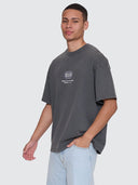 THRILLS FLUID THRILLS BOX FIT OVERSIZE TEE - MERCH BLACK