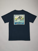 JUST ANOTHER FISHERMAN TAGGED & RELEASED SEA TEE - NAVY