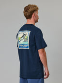 JUST ANOTHER FISHERMAN TAGGED & RELEASED SEA TEE - NAVY