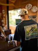 JUST ANOTHER FISHERMAN TAGGED & RELEASED SEA TEE - NAVY