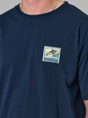 JUST ANOTHER FISHERMAN TAGGED & RELEASED SEA TEE - NAVY