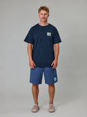 JUST ANOTHER FISHERMAN TAGGED & RELEASED SEA TEE - NAVY