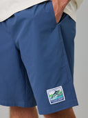 JUST ANOTHER FISHERMAN TAGGED & RELEASED VOLLEY SHORTS - BLUE