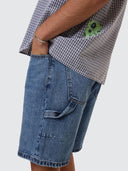 THRILLS SLACKER DENIM SHORT - STONED BLUES