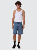THRILLS SLACKER DENIM SHORT - STONED BLUES