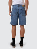 THRILLS SLACKER DENIM SHORT - STONED BLUES