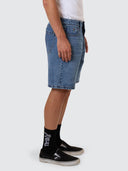 THRILLS SLACKER DENIM SHORT - STONED BLUES