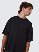 THRILLS HEMP THRILLS EMBRO CONTRAST STITCH BOX FIT OVERSIZE SHORT TEE - BLACK