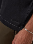 THRILLS HEMP THRILLS EMBRO CONTRAST STITCH BOX FIT OVERSIZE SHORT TEE - BLACK