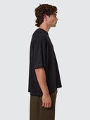 THRILLS HEMP THRILLS EMBRO CONTRAST STITCH BOX FIT OVERSIZE SHORT TEE - BLACK