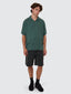 THRILLS HEMP MINIMAL THRILLS CONTRAST STITCH BOWLING SHIRT - SEA PINE