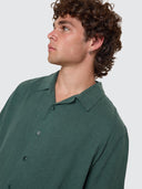 THRILLS HEMP MINIMAL THRILLS CONTRAST STITCH BOWLING SHIRT - SEA PINE