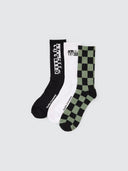 THRILLS EXCITEMENT EXCITEMENT 3 PACK SOCK - WHITE BLACK GREEN