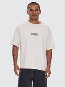 THRILLS CALM STATE EMBRO BOX FIT OVERSIZE CROPPED TEE - UNBLEACHED