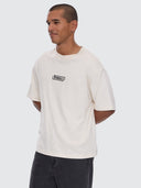 THRILLS CALM STATE EMBRO BOX FIT OVERSIZE CROPPED TEE - UNBLEACHED