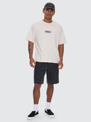 THRILLS CALM STATE EMBRO BOX FIT OVERSIZE CROPPED TEE - UNBLEACHED