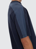 THRILLS FUSION PANEL BOX FIT OVERSIZE CROPPED TEE - TOTAL ECLIPSE