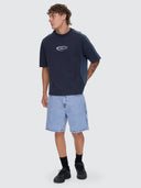 THRILLS FUSION PANEL BOX FIT OVERSIZE CROPPED TEE - TOTAL ECLIPSE