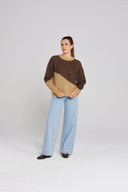 SPLIT JUMPER - MOCHA