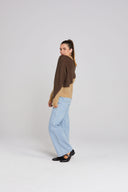 SPLIT JUMPER - MOCHA