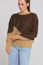 SPLIT JUMPER - MOCHA