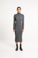 THING THING TURTLE NECK DRESS - ASH