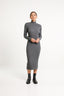 THING THING TURTLE NECK DRESS - ASH