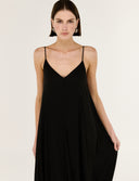 STAPLE THE LABEL SEREN V NECK MAXI DRESS - BLACK