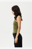 AFENDS LYDIA - ORGANIC RIBBED SINGLET - MILITARY