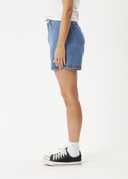 AFENDS SEVENTY THREES DENIM SHORTS - WORN BLUE