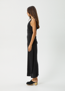FOCUS SEERSUCKER MAXI DRESS - BLACK