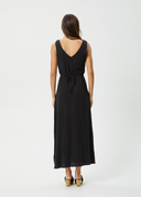 FOCUS SEERSUCKER MAXI DRESS - BLACK