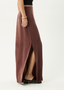 AFENDS GRACE - CUPRO MAXI SKIRT - HAZELNUT