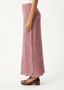 AFENDS BASE - SEERSUCKER MAXI SKIRT - BURGUNDY CHECK