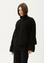AFENDS BERLIN REVERSIBLE POLAR FLEECE JACKET - BLACK