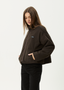 AFENDS BERLIN REVERSIBLE POLAR FLEECE JACKET - COFFEE