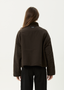 AFENDS BERLIN REVERSIBLE POLAR FLEECE JACKET - COFFEE
