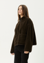 AFENDS BERLIN REVERSIBLE POLAR FLEECE JACKET - COFFEE