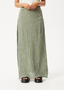 BASE SEERSUCKER MAXI SKIRT - DEEP GREEN