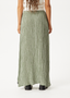 BASE SEERSUCKER MAXI SKIRT - DEEP GREEN
