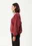 AFENDS SHAPES CREW NECK JUMPER - WASHED BURGUNDY