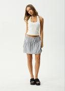 AFENDS INTERGALACTICMINI SKIRT - NAVY STRIPE